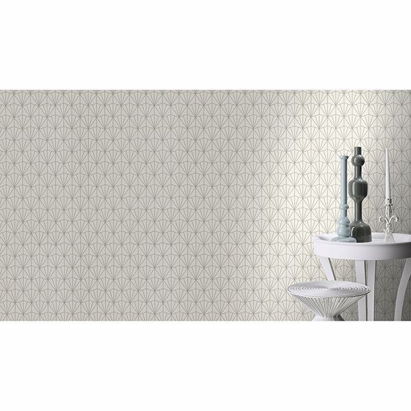 RH434064 Frankl Cream Geometric Wallpaper by Rasch