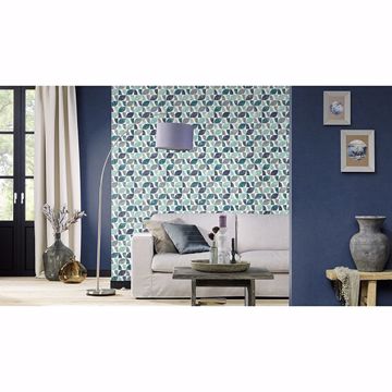 Show details for Dorwin Blue Geometric Wallpaper