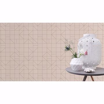 Show details for Teague Light Pink Geometric Wallpaper