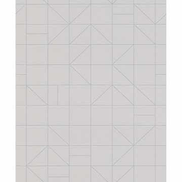 Picture of Teague Silver Geometric Wallpaper