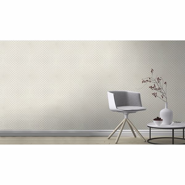 RH610949 Perriand Cream Geometric Wallpaper by Rasch