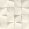 Picture of Eyre White Three-Dimensional Geometric Wallpaper