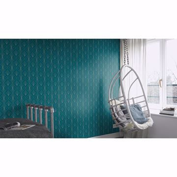 Show details for Henri Dark Green Geometric Wallpaper