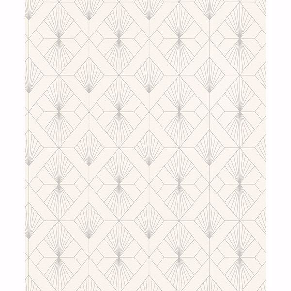 Picture of Henri Off-White Geometric Wallpaper