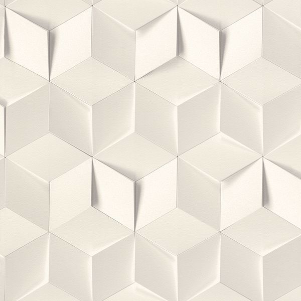 Picture of Catteau Off-White Cube Wallpaper