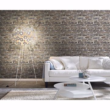 Show details for Cassandre Grey Stone Wallpaper