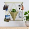 Picture of Gold Triangle Metal Grid with Pocket Wall Organizer