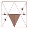 Picture of Rose Gold Triangle Metal Grid with Pocket Wall Organizer