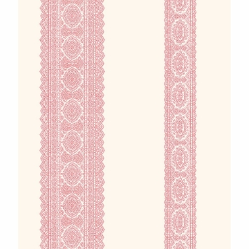 Picture of Brynn Pink Paisley Stripe Wallpaper
