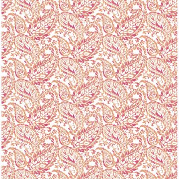 Picture of Adrian Pink Paisley Wallpaper