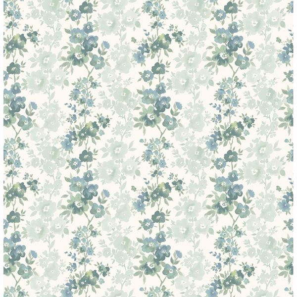 Picture of Charlise Teal Floral Stripe