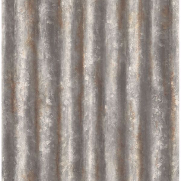 Picture of Corrugated Metal Charcoal Industrial Texture