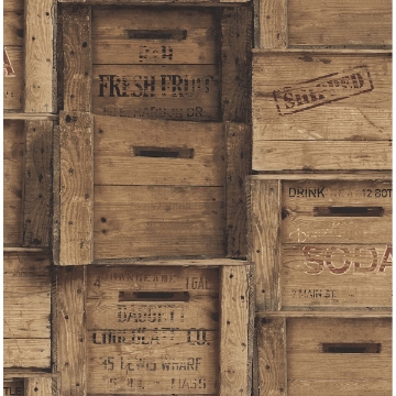 Picture of Wood Crates Brown Distressed Wood