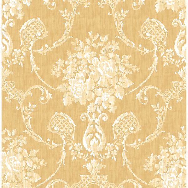 Picture of Winsome Mustard Floral Damask 