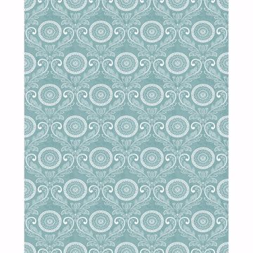 Picture of Jubilee Teal Medallion Damask 