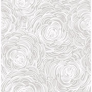 Picture of Celestial Grey Floral Wallpaper 