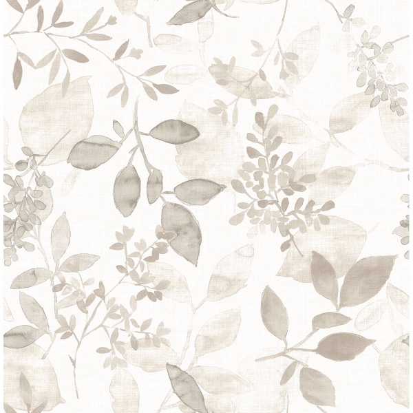 Picture of Gossamer Taupe Botanical Wallpaper 