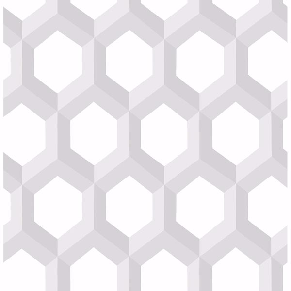 Picture of Hex Grey Geometric Wallpaper 