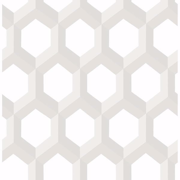 Picture of Hex Neutral Geometric Wallpaper 