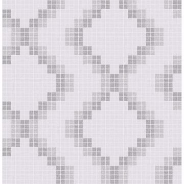 Picture of Mosaic Grey Grid Wallpaper 