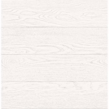 Picture of Salvaged Wood White Plank Wallpaper 