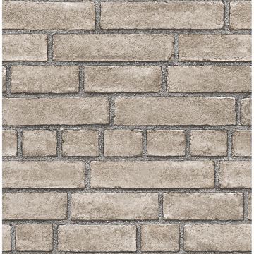 Picture of Façade Taupe Brick Wallpaper