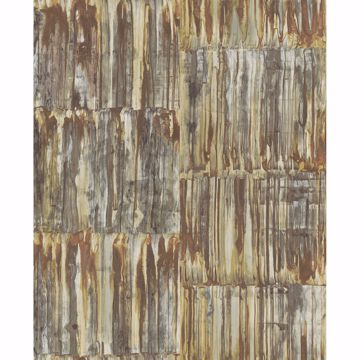 Picture of Patina Panels Copper Metal Wallpaper 