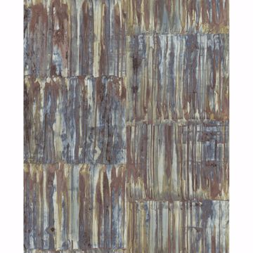 Picture of Patina Panels Multicolor Metal Wallpaper