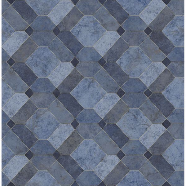 2540-24057 - Devonshire Blue Marble Wallpaper - by A - Street Prints
