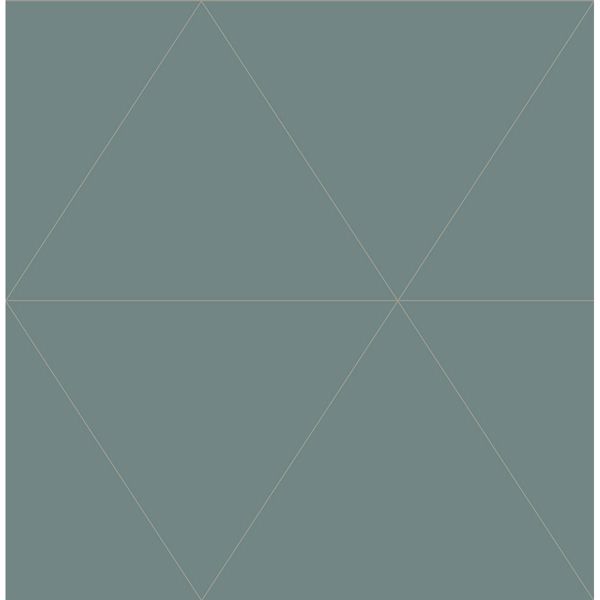 Picture of Twilight Green Geometric Wallpaper 