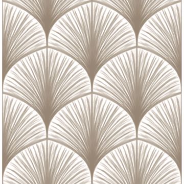 Picture of Dusk Taupe Frond Wallpaper