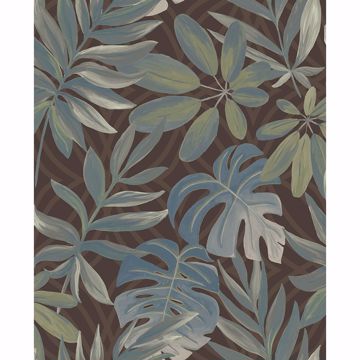 Picture of Nocturnum Brown Leaf Wallpaper