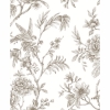 Picture of Jessamine Taupe Floral Trail Wallpaper 