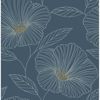 Picture of Mythic Blue Floral Wallpaper 