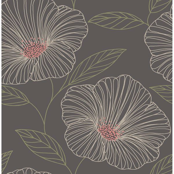 2764-24319 - Floral Grey Mythic Wallpaper - by A - Street Prints