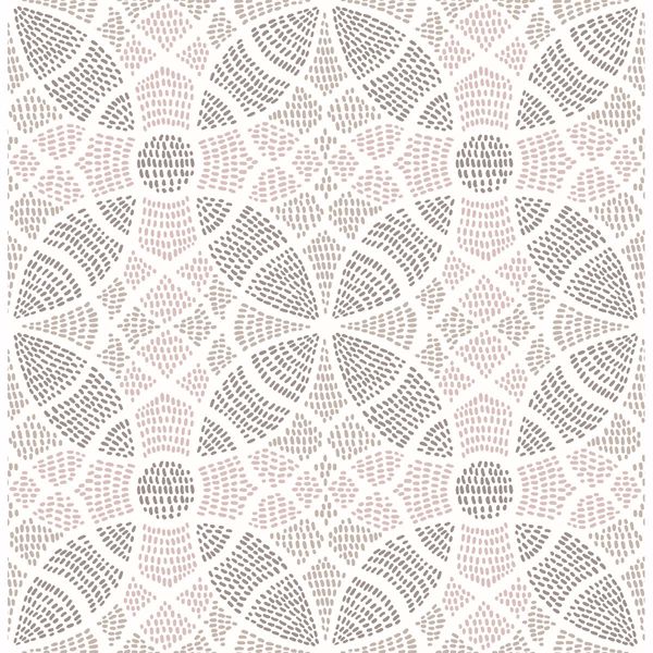 Picture of Zazen Rose Geometric Wallpaper 