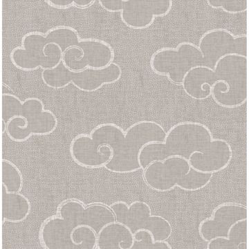 Picture of Skylark Taupe Cloud Wallpaper 