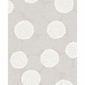 Picture of Blithe Taupe Floral Wallpaper 