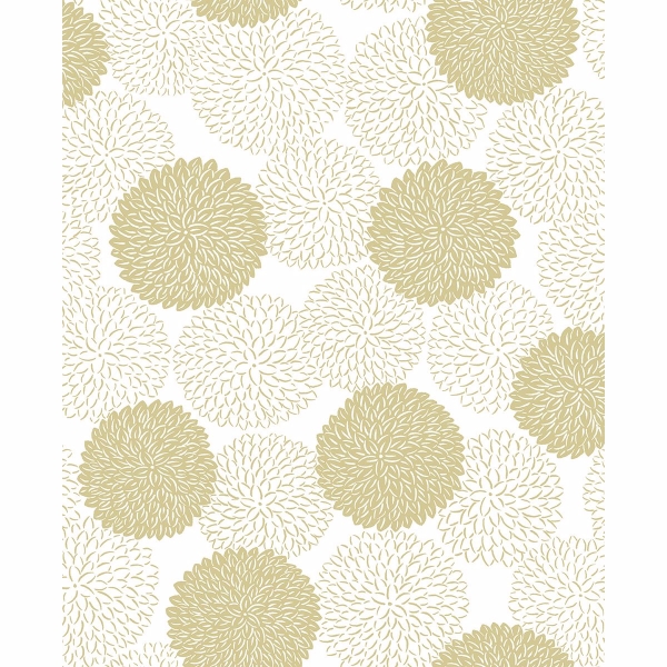 Picture of Blithe Gold Floral Wallpaper 