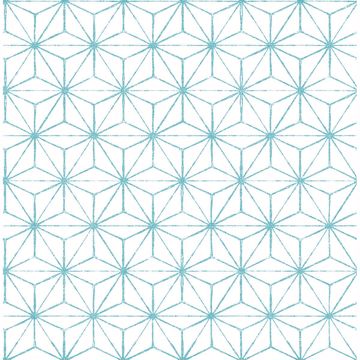 Picture of Orion Turquoise Geometric Wallpaper 
