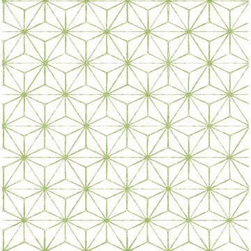 Picture of Orion Green Geometric Wallpaper 