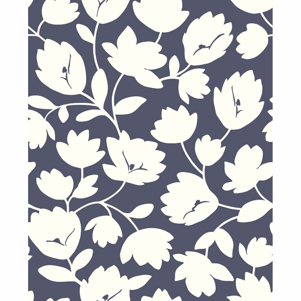 2782-24552 - Matilda Navy Floral Wallpaper - by A-Street Prints