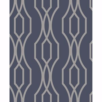 Picture of Coventry Blue Trellis Wallpaper