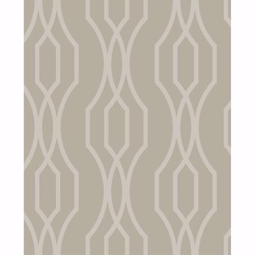 Picture of Coventry Taupe Trellis Wallpaper