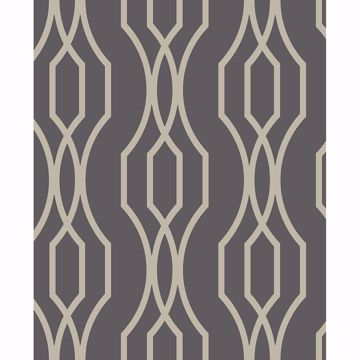 Picture of Coventry Charcoal Trellis Wallpaper