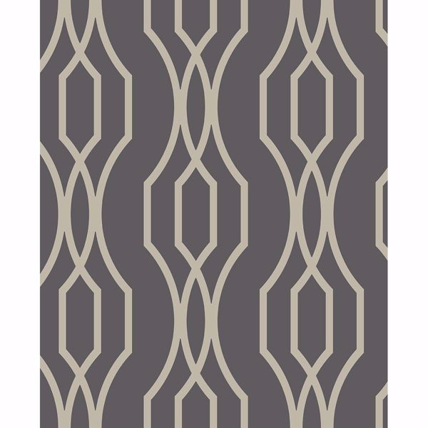 Picture of Coventry Charcoal Trellis Wallpaper