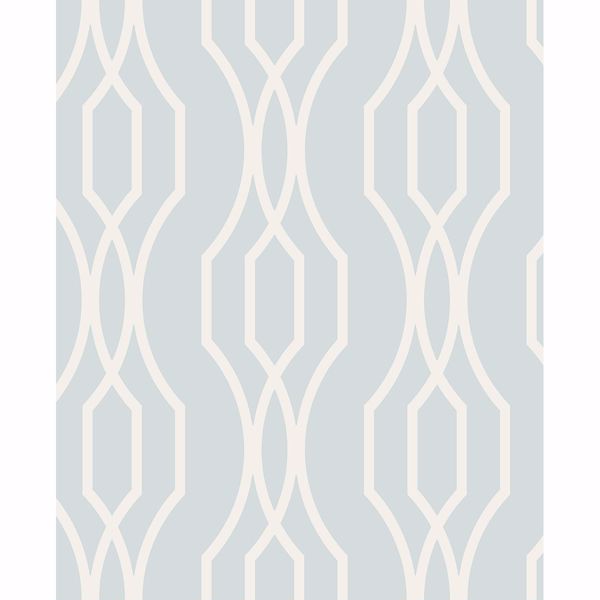 Picture of Coventry Light Blue Trellis Wallpaper