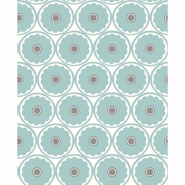 Picture of Buttercup Turquoise Flower Wallpaper