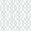Picture of Ethereal Sea Green Trellis Wallpaper 