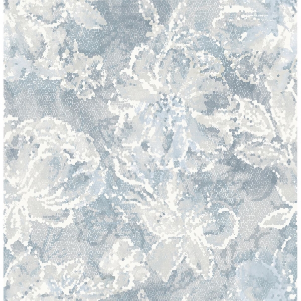 Picture of Allure Blue Floral Wallpaper 